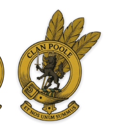 Crest badge of Darren Poole Lord of Shevington Chief of Clan Poole